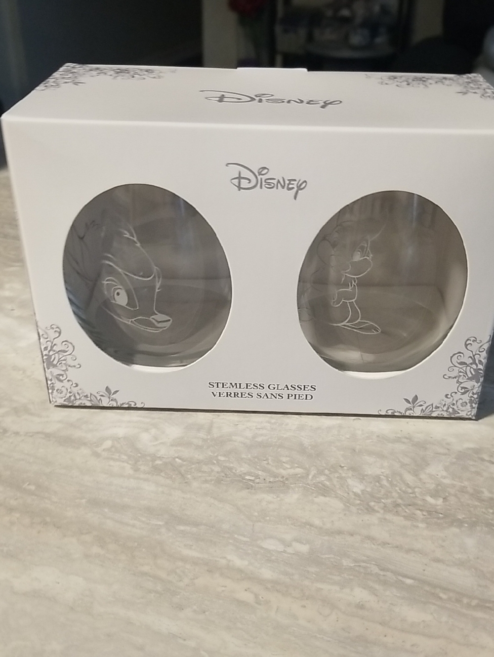 Disney Stemless Wine Glasses Set Bambi